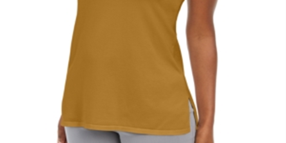 JM Collection Suéter feminino sem mangas com gola alta, amarelo, tamanho médio