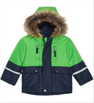 Jaqueta com capuz e blocos de cores para bebês meninos S Rothschild &amp; Co., azul, tamanho 18 MO