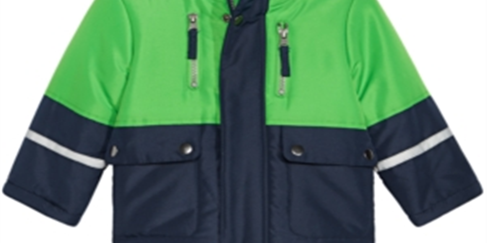 Jaqueta com capuz e blocos de cores para bebês meninos S Rothschild &amp; Co., azul, tamanho 18 MO