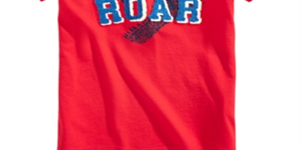 Camiseta infantil infantil Epic Threads Roar Tufted Chenille, tamanho 2, vermelha