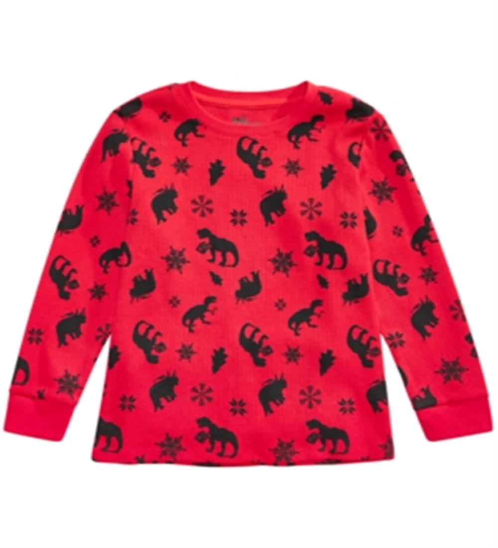 Camiseta térmica infantil masculina com estampa de dinossauro da Epic Threads, vermelha, tamanho 2