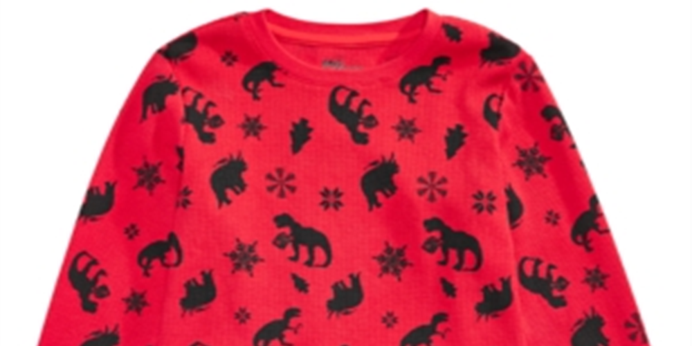 Camiseta térmica infantil masculina com estampa de dinossauro da Epic Threads, vermelha, tamanho 2
