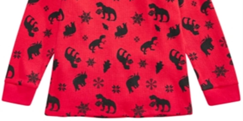 Camiseta térmica infantil masculina com estampa de dinossauro da Epic Threads, vermelha, tamanho 2