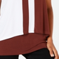 Blusa sem mangas Alfani feminina com blocos de cores, cor escura, tamanho pequeno P
