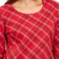 Karen Scott Top xadrez feminino pequeno vermelho tamanho pequeno G