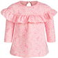 Vestido de babados com estampa encantada First Impressions para bebê menina, rosa, tamanho 24 meses