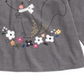 Camiseta infantil First Impressions Baby Girl Squirrel Cinza Tamanho 18 MOS