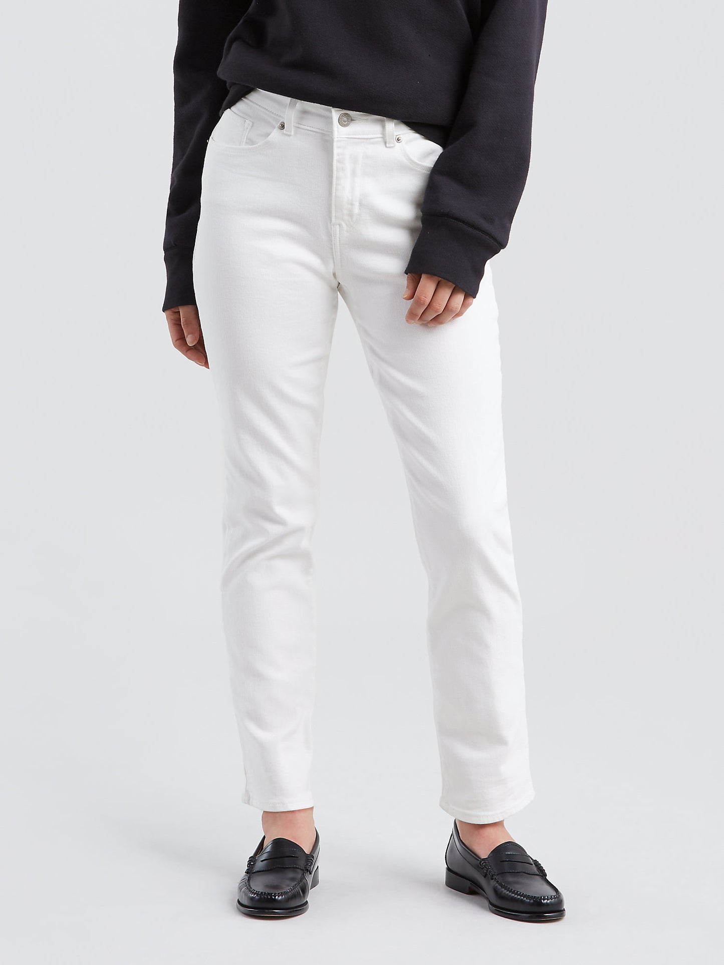 Calça jeans Levi's Classic Straight Feminina Branca Tamanho 4