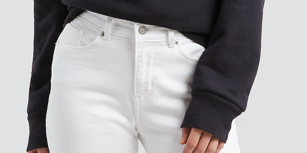 Calça jeans Levi's Classic Straight Feminina Branca Tamanho 4
