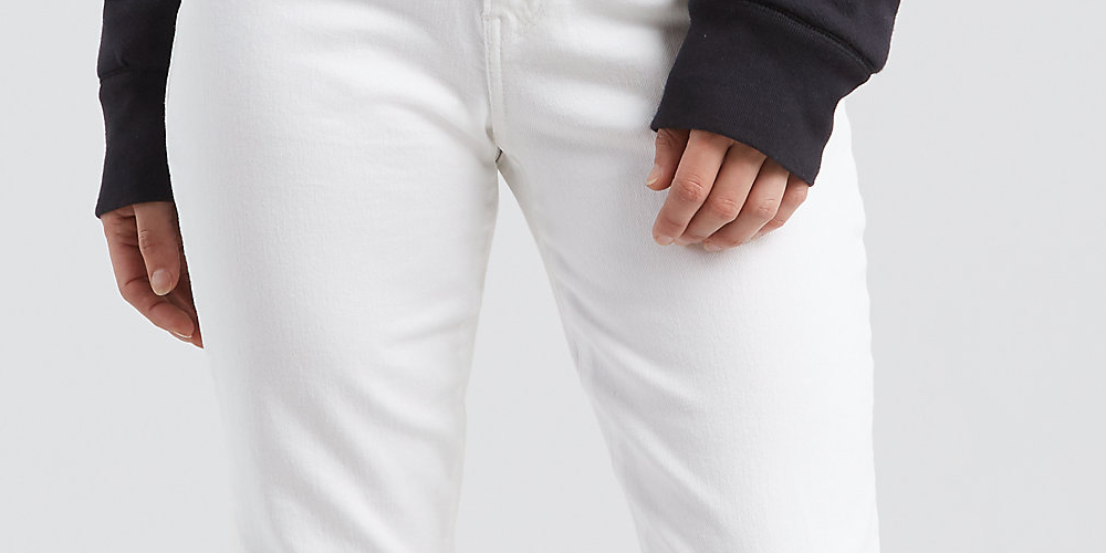 Calça jeans Levi's Classic Straight Feminina Branca Tamanho 4