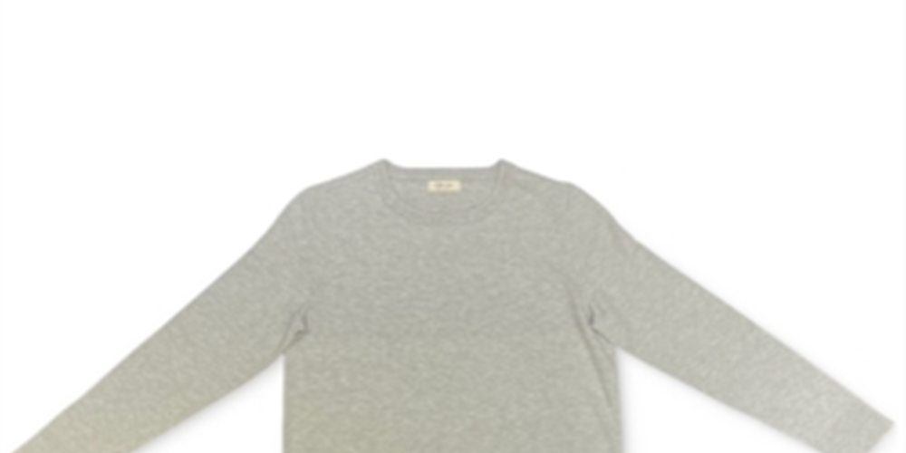 Blusa feminina de manga comprida e gola redonda estilo &amp; co, cinza, tamanho extragrande