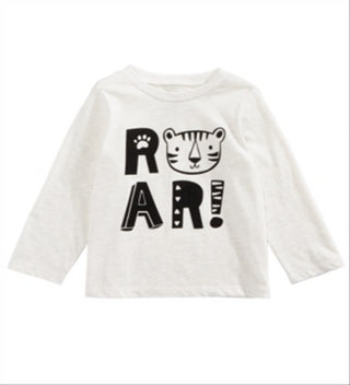 Camiseta estampada First Impressions Baby Boy's Roar, branca, tamanho 18 meses