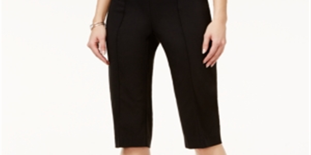 Calça skinny feminina estilo &amp; co., cintura média, preta, tamanho GG