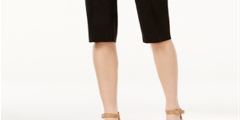 Calça skinny feminina estilo &amp; co., cintura média, preta, tamanho GG