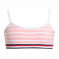 Sutiã esportivo Tommy Hilfiger feminino com listras Crystal Rose e sem costura, tamanho 8-10