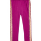 Leggings listradas metálicas para meninas Epic Threads, rosa, tamanho 2T