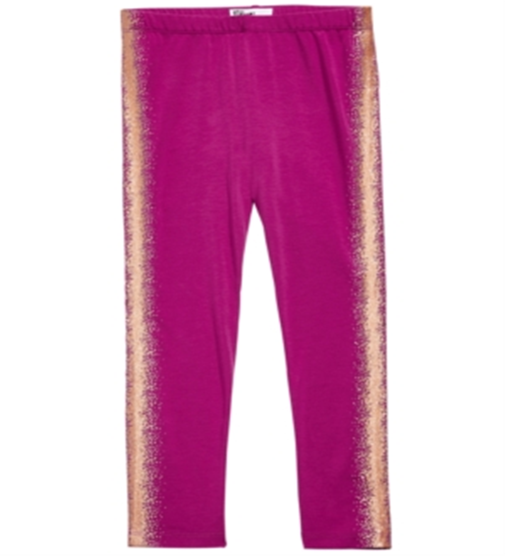 Leggings listradas metálicas para meninas Epic Threads, rosa, tamanho 2T