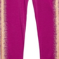 Leggings listradas metálicas para meninas Epic Threads, rosa, tamanho 2T