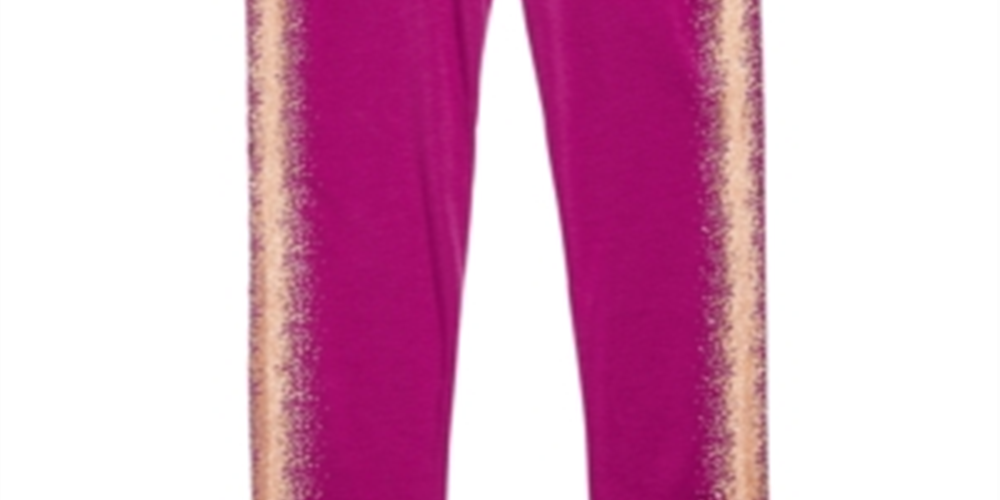 Leggings listradas metálicas para meninas Epic Threads, rosa, tamanho 2T