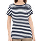 Karen Scott Top feminino listrado âncora azul tamanho XS