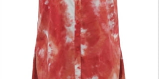 Blusa sem mangas Alfani feminina com lavagem ácida coral e tintura sublime, tamanho extragrande