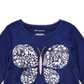Camiseta infantil de algodão com estampa de borboleta First Impressions para meninas, tamanho azul, 6 a 9 meses