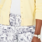 Cardigan feminino de manga comprida com botões na frente, amarelo, tamanho pequeno, Charter Club
