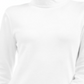 Karen Scott Blusa de gola alta feminina de algodão, branca, tamanho grande