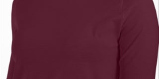 Camiseta feminina Charter Club Supima Cotton com gola simulada, branca, tamanho médio