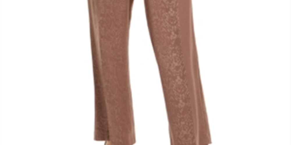 Calça feminina Alfani Wide Leg Marrom Tamanho 18