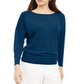 Blusa feminina Alfani com decote canoa e manga dolman, verde, tamanho XX-G