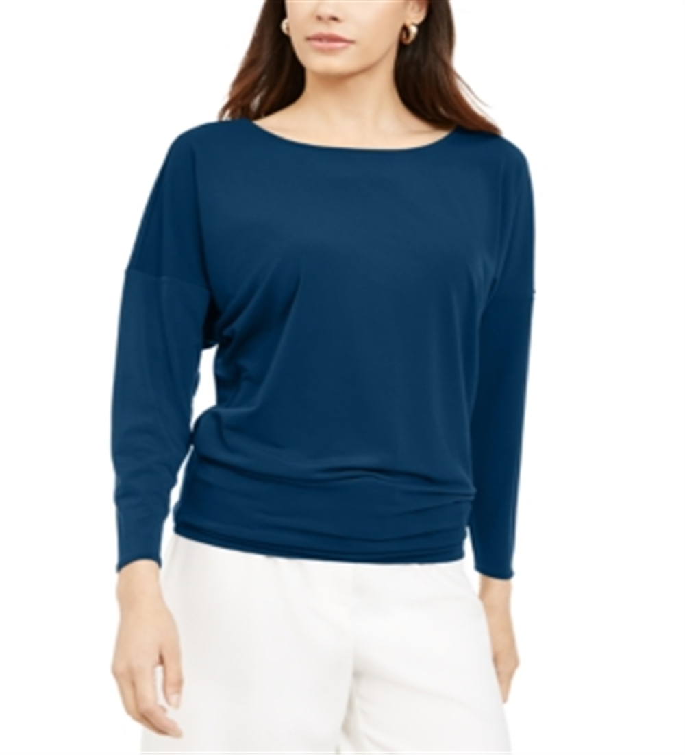 Blusa feminina Alfani com decote canoa e manga dolman, verde, tamanho XX-G