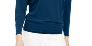 Blusa feminina Alfani com decote canoa e manga dolman, verde, tamanho XX-G