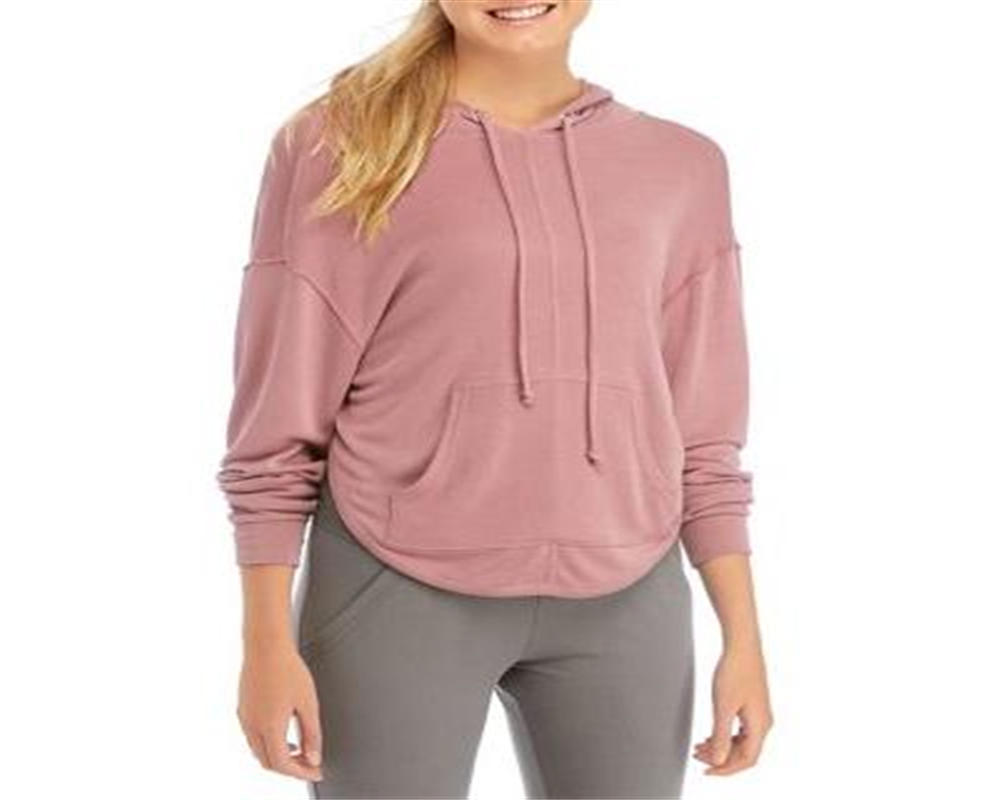 Moletom com capuz feminino Free People Dried Rose Back In It, rosa, tamanho médio