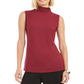 Blusa feminina Alfani com decote falso e sem mangas, vermelha, tamanho pequeno P