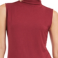 Blusa feminina Alfani com decote falso e sem mangas, vermelha, tamanho pequeno P