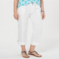 Calça cargo conversível feminina Style &amp; Co, branca, tamanho 4