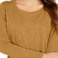 Estilo e CoTop feminino de manga comprida e gola redonda, amarelo, tamanho grande