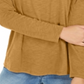 Estilo e CoTop feminino de manga comprida e gola redonda, amarelo, tamanho grande