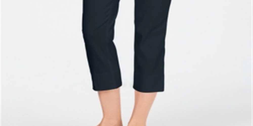 Calça Capri Chelsea Pull-on Tummy Control Feminina Charter Club Azul Tamanho 4