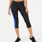 Leggings cropped femininas Ideology Colorblocked, azul, tamanho X-S