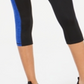 Leggings cropped femininas Ideology Colorblocked, azul, tamanho X-S