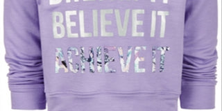 Moletom Ideology Little Girl's Dream com estampa de alças nas costas, roxo, tamanho 5