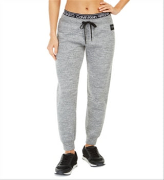 Calça jogger feminina Calvin Klein Performance Layered Look cinza tamanho X-G