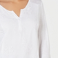 Estilo e CoTop feminino bordado contrastante branco tamanho pequeno