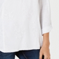 Estilo e CoTop feminino bordado contrastante branco tamanho pequeno