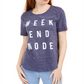 Camiseta estampada Love Tribe Junior's Weekend Mode azul tamanho X-S