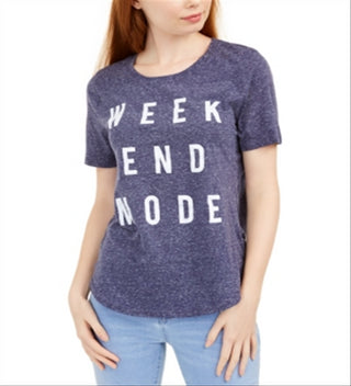 Camiseta estampada Love Tribe Junior's Weekend Mode azul tamanho X-S