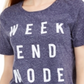 Camiseta estampada Love Tribe Junior's Weekend Mode azul tamanho X-S