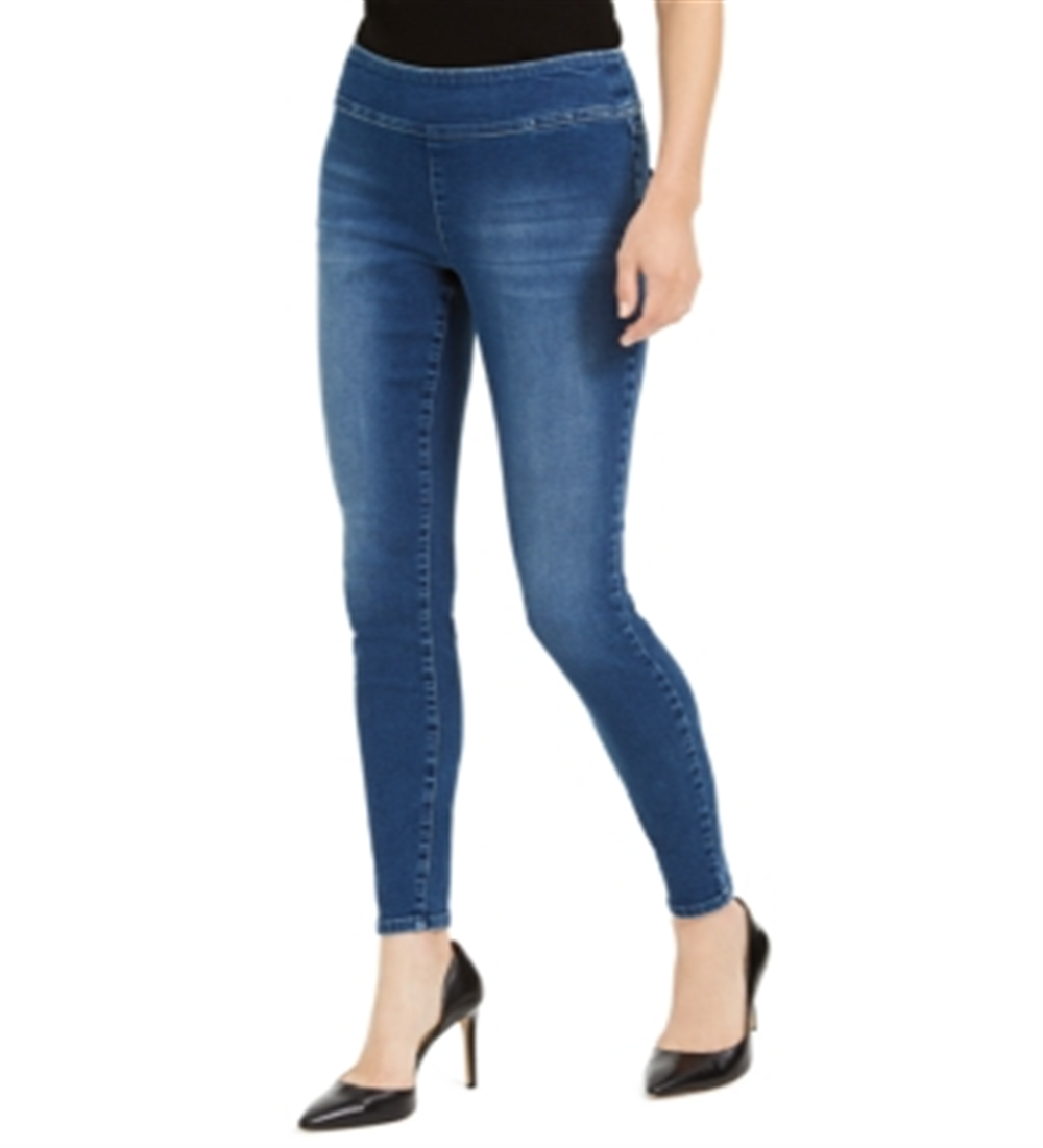 Calças jegging jeans femininas da INC International Concepts, azul, tamanho 16